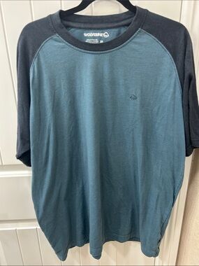 Wolverine Teal Body Dark Gray Raglan Short Sleeve Shirt